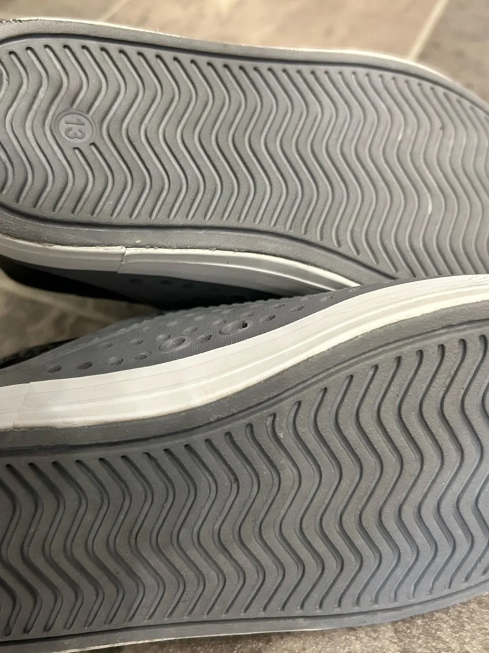 Skechers Kids Gray Slip-On Water Shoes with White Toe